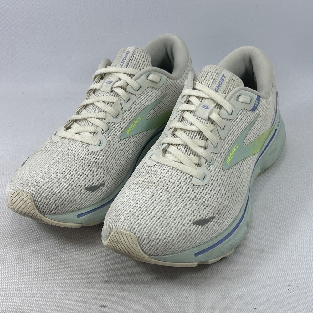 Brooks Ghost 15 Coconut Blue Running Athletic Shoes 1203801B130 Women's Size 9